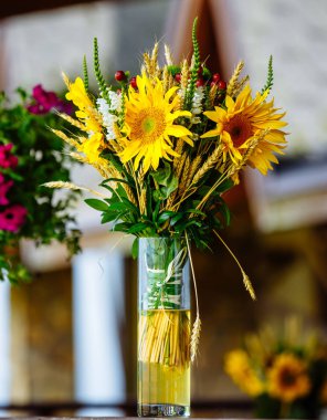 Çiçek Ayçiçeği ile yaz kompozisyon