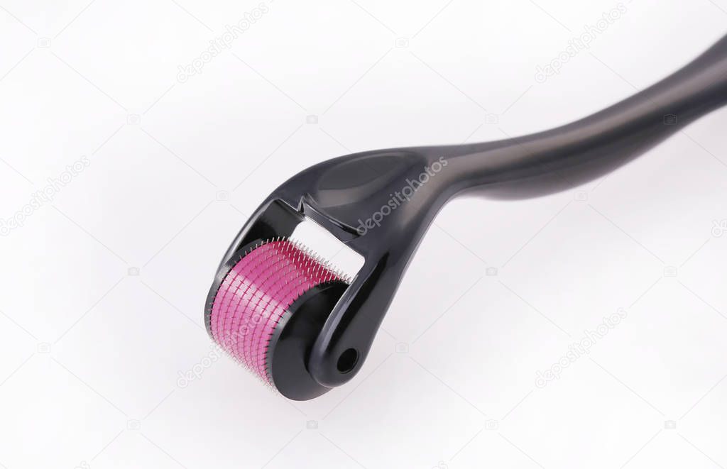 Derma Roller for medical micro needling therapy. Device for home mesotherapy