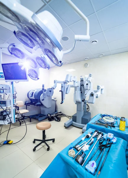 Surgical robot. hospital with robotic technology equipment, mach — 스톡 사진