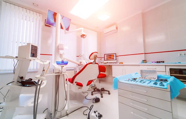 Принесіть Новий Медичний Кабінет Вища Стоматологічна Кімната Професійним Обладнанням Привіт — стокове фото