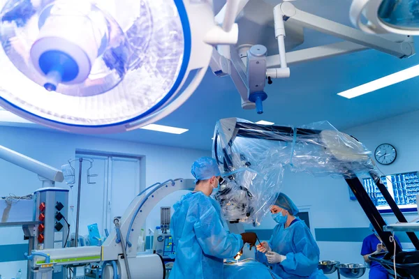 Team Surgeon Work Operating Room Modern Equipment Clinic Operating Room — Stock Photo, Image