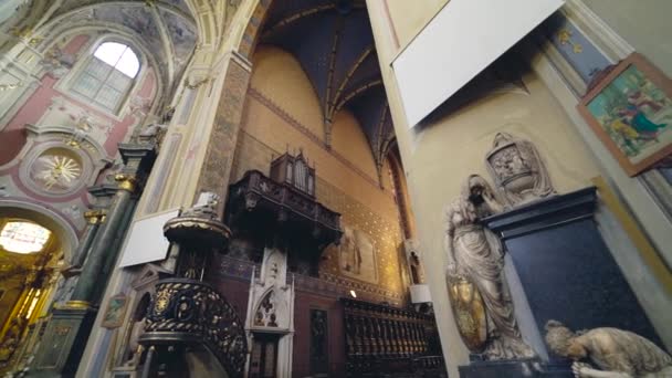 Interiören Katedralen Antagandet Jungfru Maria — Stockvideo