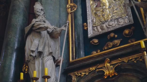 Interiör Ärkekatedralen Basilikan Antagandet Jungfru Maria Latin Katedralen — Stockvideo