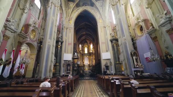 Hermosas Vistas Gran Iglesia Asunción Santísima Virgen María Con Impresionante — Vídeos de Stock