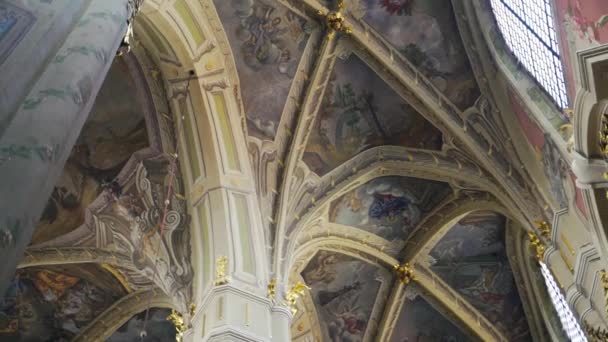 Interno Della Cattedrale Latina — Video Stock