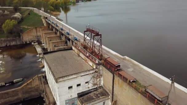 Вид Очисну Споруду Зверху Стічні Води Водовідведення Знаходиться Річці Межами — стокове відео