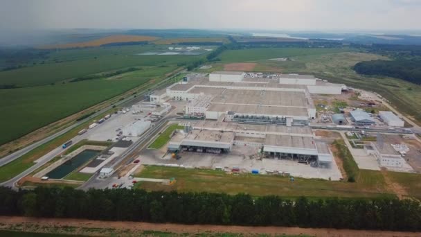 Industrie de production. Vue aérienne de l'usine industrielle moderne 