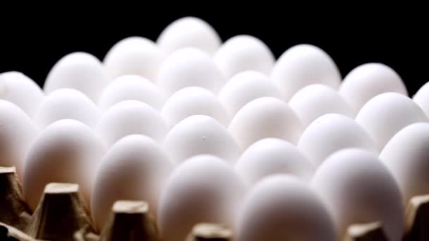 Œufs de poulet blancs. Œufs de poulet dans le récipient 