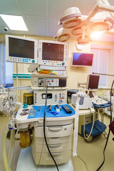 Equipamento Ventilação Mecânica Tela Com Resultados Pneumonia Diagnosticar Ventilação Dos — Fotografia de Stock