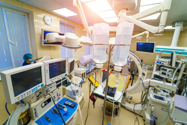 Mechanische Lüftungsanlagen Bildschirm Mit Ergebnissen Lungenentzündungsdiagnostik Beatmung Der Lungen Mit — Stockfoto