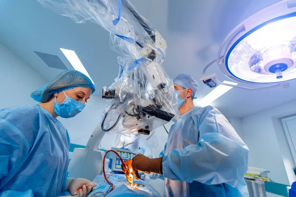 Készítek Egy Felvételt Technikailag Fejlett Műtőről Műtéthez Igazi Modern Műtő — Stock Fotó