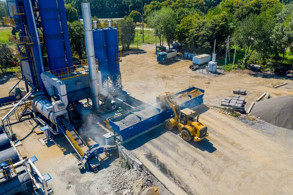 Equipos Para Producción Asfalto Cemento Hormigón Planta Hormigón Torre Alta — Foto de Stock