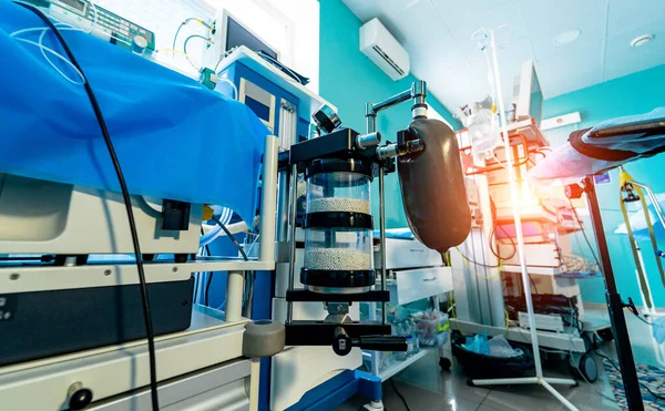 Peralatan Ventilasi Mekanis Diagnosa Pneumonia Ventilasi Paru Paru Dengan Oksigen — Stok Foto