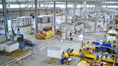 Modern sanayi bölgesinin içi. Yenilikçi çağdaş akıllı endüstriye bakış