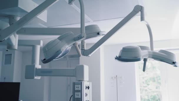 Lamp Operating Room Hospital Innovative Technology Modern Hospital Operating Room — Stock Video