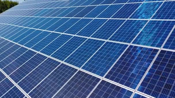 Dettaglio Scatto Del Pannello Solare Contesto Dei Moduli Fotovoltaici Energie — Video Stock