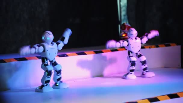 Ρομπότ Παιχνίδια Ρομποτικό Πάρτι Χορού Φεστιβάλ Επιστημών — Αρχείο Βίντεο