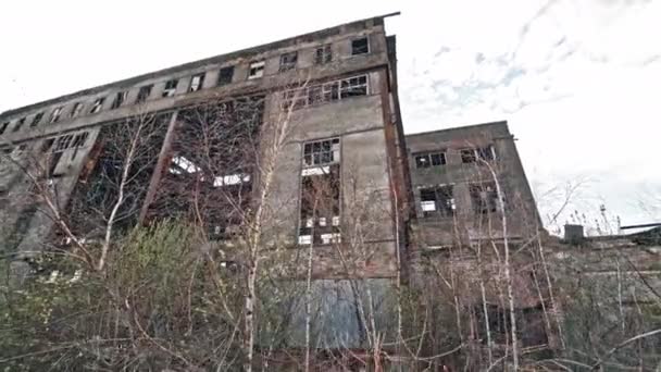 Usine Abandonnée Ruines Une Usine Industrielle Très Polluée — Video