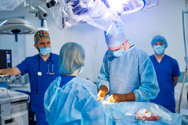 Spinale Chirurgie Groep Chirurgen Operatiekamer Met Chirurgische Apparatuur Laminectomie Moderne — Stockfoto