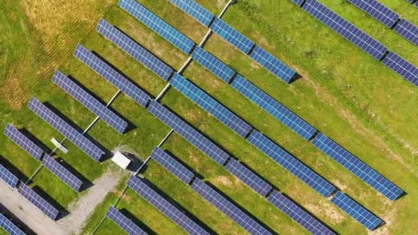 Paneles Solares Central Eléctrica Fuente Energía Ecológica Renovable — Vídeo de stock