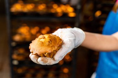 Kek mi kek mi? Fabrika fırın arka planı.