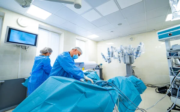 Modern Sebészeti Rendszer Orvosi Robot Minimálisan Invazív Robotműtét Vinci Sebészet — Stock Fotó