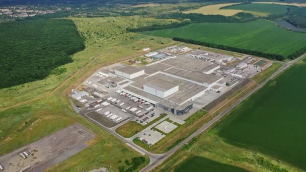 Schöne Aussicht Auf Natürliche Landschaft Und Riesige Industrieanlagen Blick Von — Stockvideo