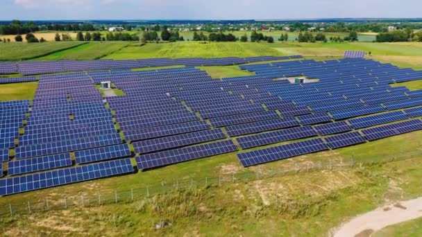 Paneles Energía Solar Naturaleza Ecología Conservación Energía Verde Concepto Energía — Vídeo de stock