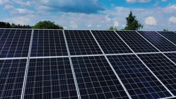 Solpanel Naturen Alternativ Källa Till Ekologisk Förnybar Energi Innovativt System — Stockvideo