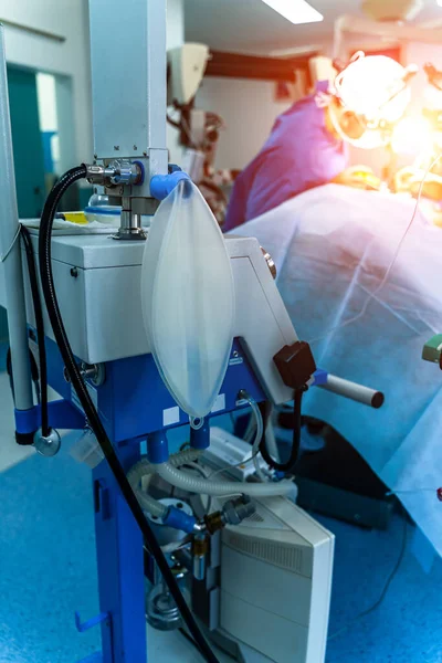 Mechanische Lüftungsanlagen Lungenentzündung Diagnostiziert Beatmung Der Lungen Mit Sauerstoff Covid — Stockfoto