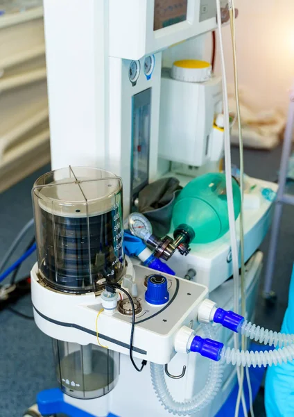 Mechanische Lüftungsanlagen Lungenentzündung Diagnostiziert Beatmung Der Lungen Mit Sauerstoff Covid — Stockfoto