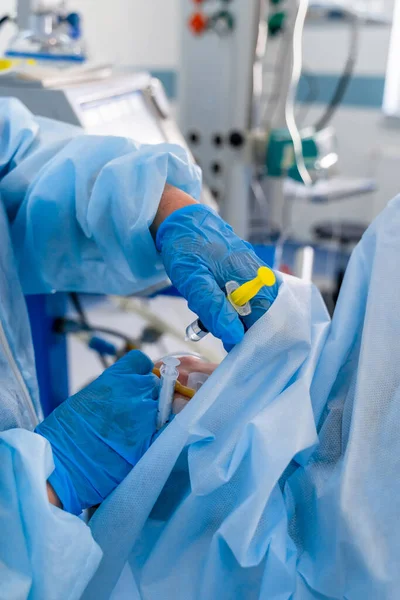 Vollnarkose Chirurgen Operieren Patientin Operationssaal — Stockfoto