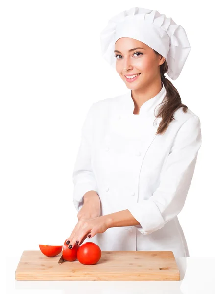 Joven chef mujer . — Foto de Stock