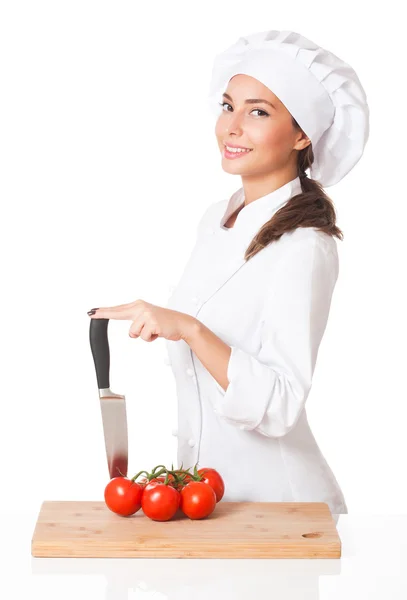 Young chef woman. — Stock Photo, Image