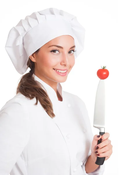 The beautiful chef. — Stock Photo, Image