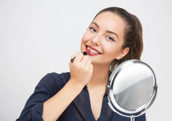 Linda menina maquiagem morena . — Fotografia de Stock