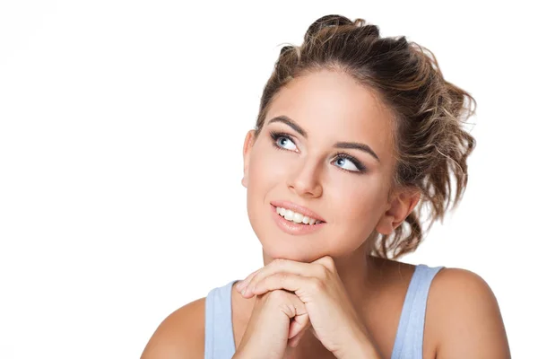 Linda jovem morena estudante . — Fotografia de Stock