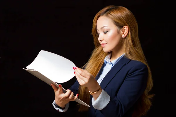 Elegante hermosa asiática mujer de negocios . —  Fotos de Stock