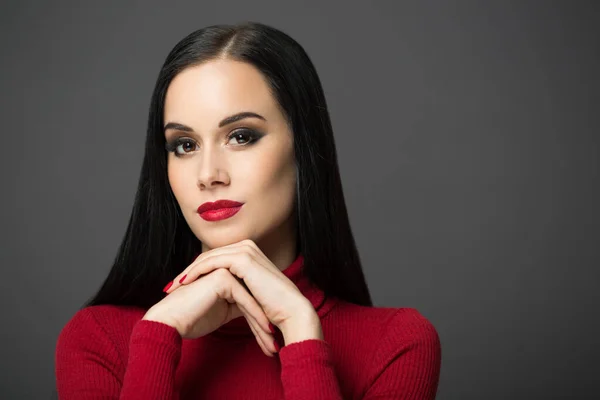 Brunette in elegant makeup. — Stock Photo, Image