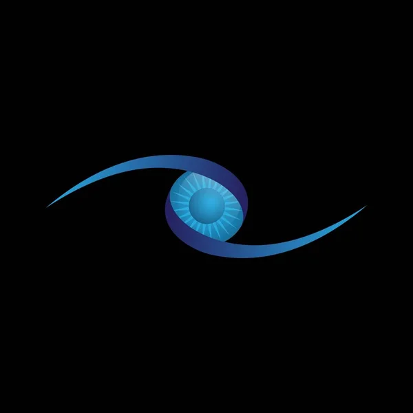 Tecnologia olho órbita web anéis logotipo design vetor — Vetor de Stock