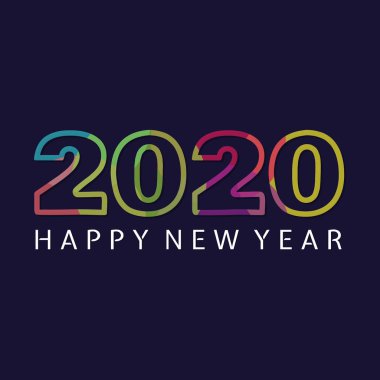 Mutlu 2020 yeni yıl insta renkli afiş