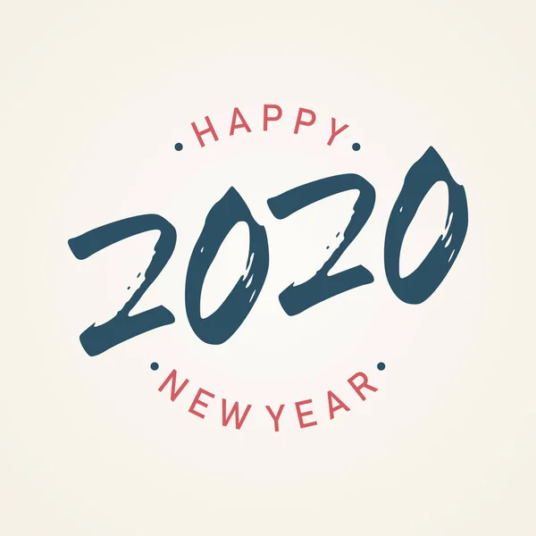 Vintage Happy 2020 new year banner for your seasonal holidays — Stock Vector