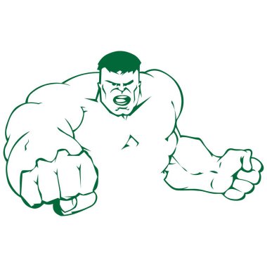 Soyut tasarım vektör tasarımı Hulk