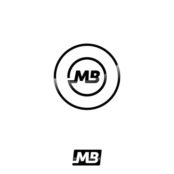 Illustrazione astratta del concetto del vettore dell'icona della lettera di MB — Vettoriale Stock