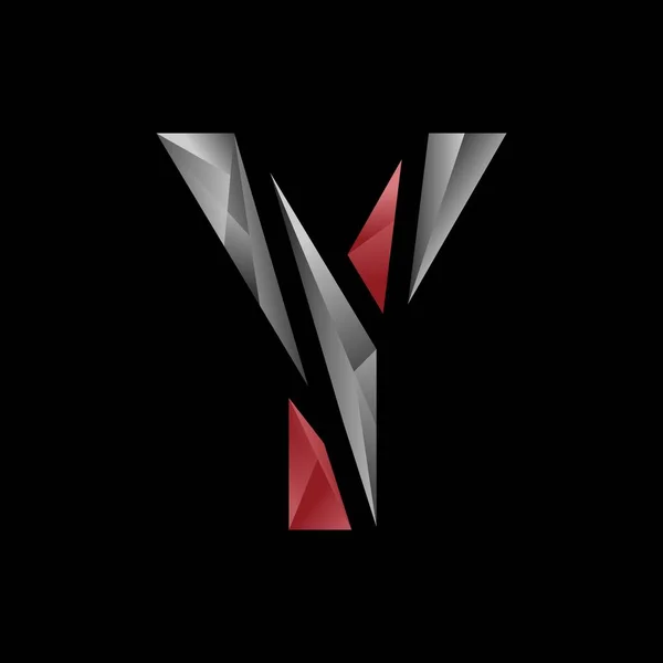 Logotipo geométrico abstrato do vetor Y — Vetor de Stock