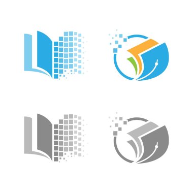 Vektör dijital piksel logo eğitimi