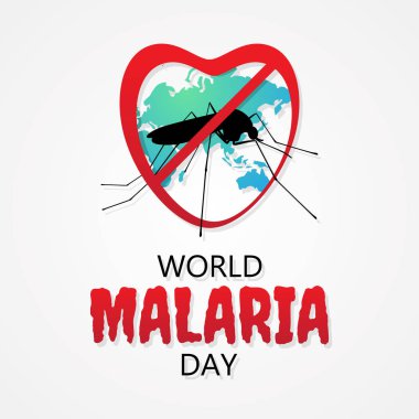 World Malaria Day vector letter for element design clipart