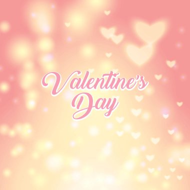 Sevgililer günü tasarım konsepti bulanık etkisi ile