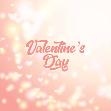 Sevgililer günü tasarım konsepti bulanık etkisi ile