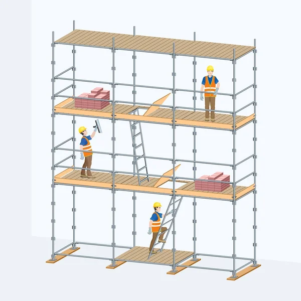 Multi-Level byggnadsställningar — Stock vektor